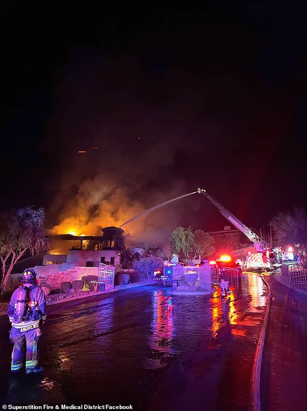 Devastating Fire Destroys Luxury Mansion in Gold Canyon, Arizona