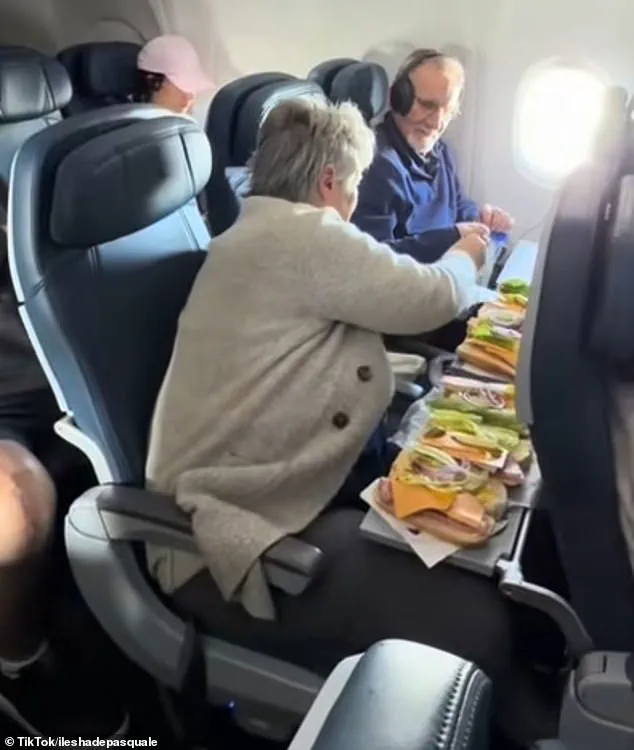 Passenger Turns Airplane Seat into Deli, Sparking Social Media Reaction