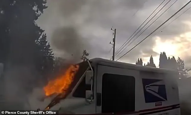 Washington Sheriff's Deputy Rescues Injured Mail Truck Driver After Fiery Crash in Parkland