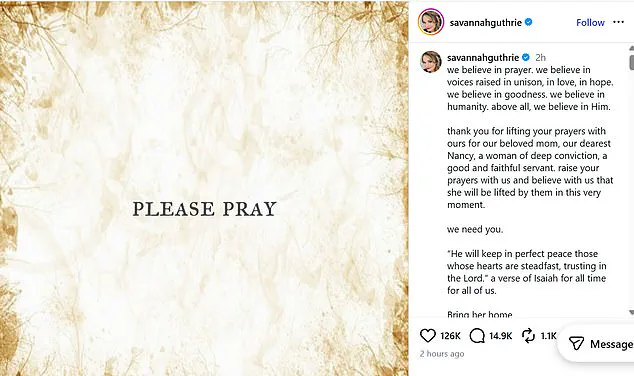 Missing Nancy Guthrie: Public Desperation Collides with Official Secrecy