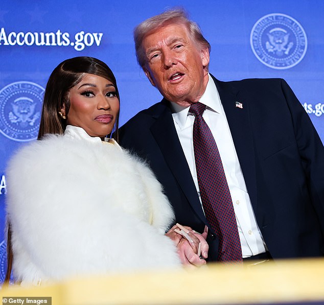 Trump Surprises Attendees with Unfiltered Praise for Nicki Minaj at Black History Month Event, Unveiling Unlikely Political Alliance