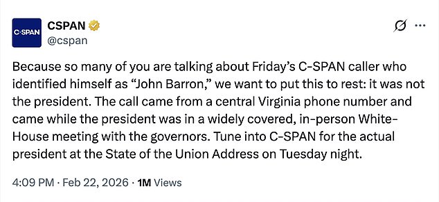 C-SPAN Denies Trump Phone Call Amid Voice Similarity Controversy
