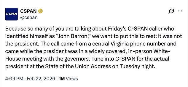 C-SPAN Denies Trump Phone Call Amid Voice Similarity Controversy