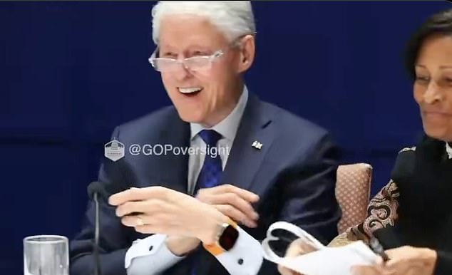 Bill Clinton Chuckles at Epstein Files Hot Tub Photo During Tense Deposition