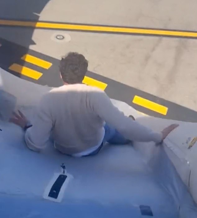 Chaotic Emergency Evacuation at LAX as Passengers Defy Safety Protocols by Dragging Luggage Down Slides