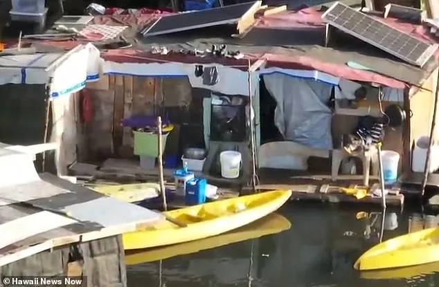 Honolulu's Floating Homeless Encampment Boasts Solar Panels, Kayak Access