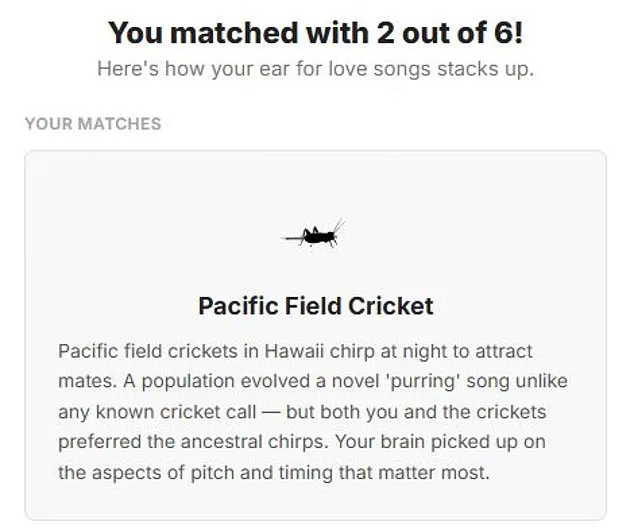 The Wild World of Animal Mating Calls: How Humans Rate Their Appeal in a New Online Quiz