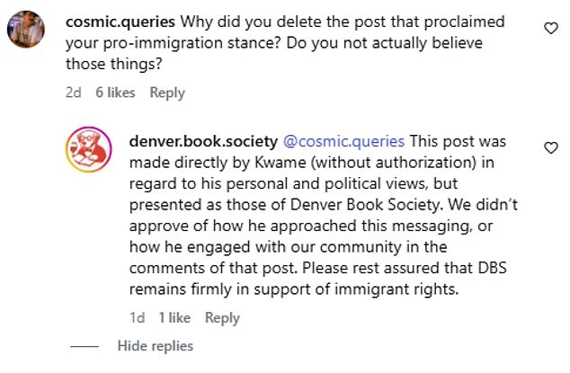 Denver Bookstore Ousts Co-Founder Over Past Support for ICE Amid Backlash