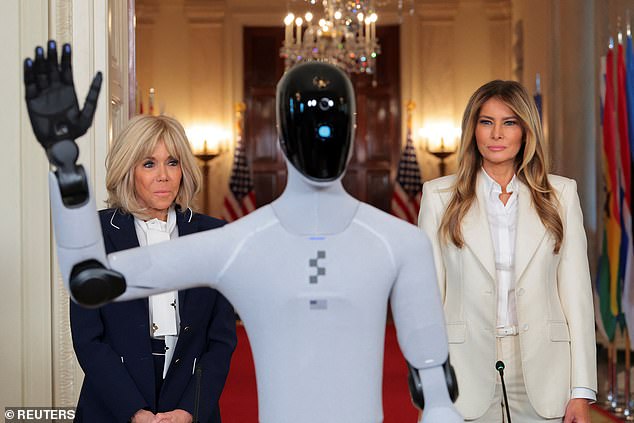 Melania Trump Welcomes Robot Figure 3 at Historic Global Tech and Youth Initiative