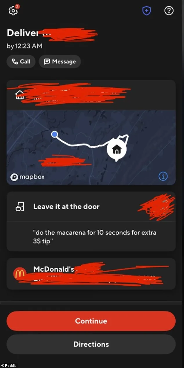 DoorDash Driver Sparks Outrage After Customer Demands Dance for Tip