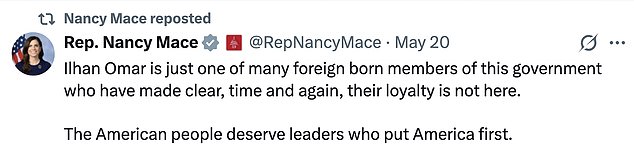 Ilhan Omar responds to foreign-born ban proposal with 'Good luck to her