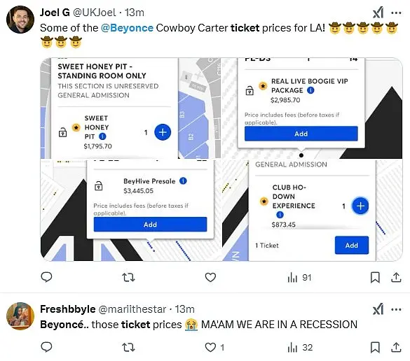 Beyonce Fans React to High Ticket Prices for 'Cowboy Carter Tour'