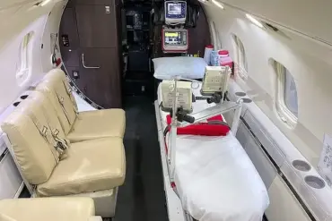 Chilling Photos Show Medical Jet's Interior Before Crash