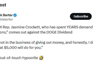 Congresswoman Jasmine Crockett's DOGE Dividend Proposal: A Bold Move or Hot Mess?