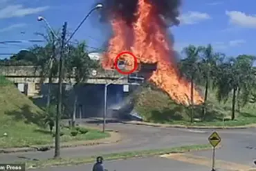 Dramatic Highway Crash in Brazil: Truck Driver's Daring Escape