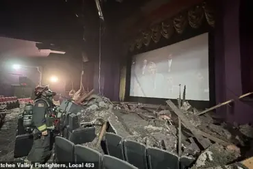 Movie Theater Ceiling Collapse Captured on Camera