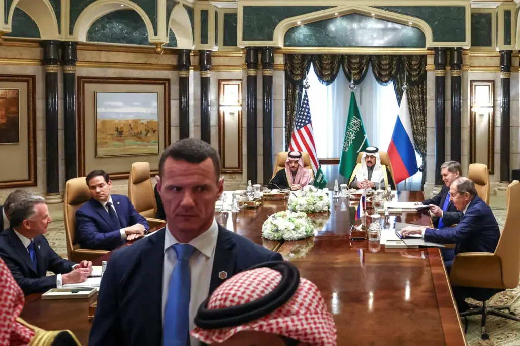 Russians and Americans hold talks in Riyadh, worrying Ukraine and Europe