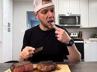 YouTuber Jake Moscato Faces Challenges on Day Four of His Extreme Red Meat Diet