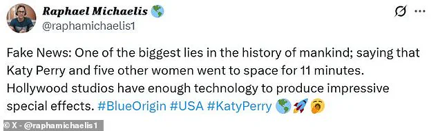Katy Perry and Crew's Space Mission Ignites Wild Conspiracy Theories Online