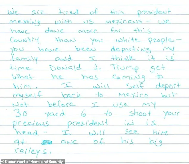 Illegal Immigrant Arrested for Sending Threatening Letter to ICE Officer, Detailing Plans to Assassinate President Trump