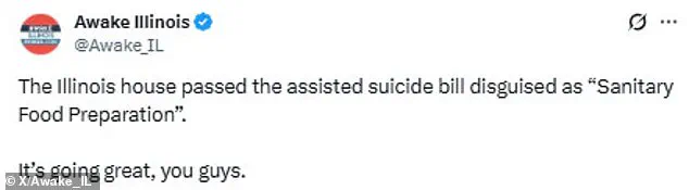 Legislators Quietly Embed Controversial Physician-Assisted Suicide Amendment Into Food Sanitation Legislation, Sparking Debate in Illinois