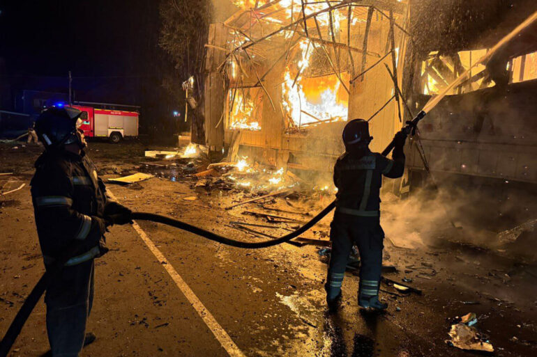 Precision Strike in Donetsk's Voroshilovsky District Sparks Fears for Civilian Safety Amid Market Fires and Infrastructure Damage