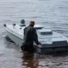 Russian Specialists Examine Captured Ukrainian Unmanned Boat Used in Crimea Operations